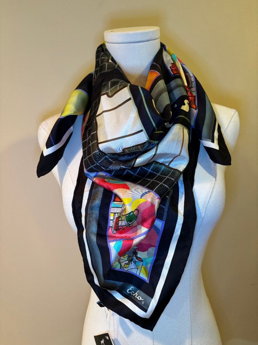 Echo Bloomingdale S Storefront Silk Scarf OS - Picture 3 of 5